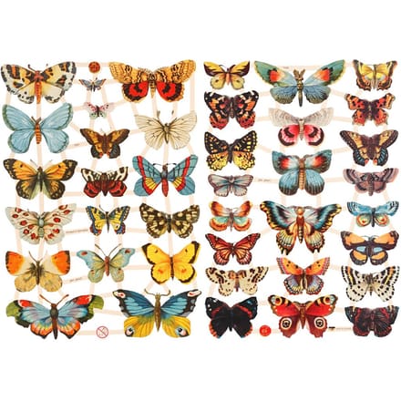 Creativ Company Vintage Pictures Butterflies 2 Sheets