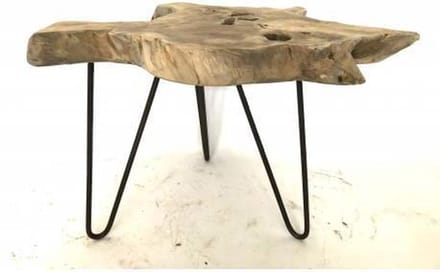 bijzettafel - hout H45  - retro - trendy