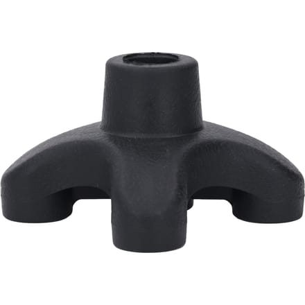 Wandelstokpunt 4-poot Heavy Duty Antislip Wandelstok Quad Basis Vervanging ABS Rubber voor 19mm Stokschacht black