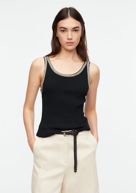 Boei Top Met Geperforeerd Bohemian Patroon Dames COMMA