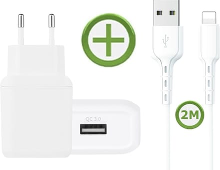 Usb stekker geschikt voor iPad 2017, 2018, 9.7 inch - Lightning naar usb-A kabel - 2 Meter