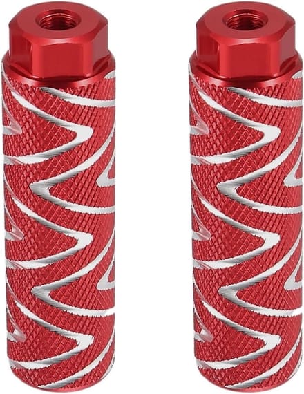 Fiets Pegs - Voetsteunen Fiets - Mountainbiken - Antislip Textuur - 100 x 28 mm - Rood