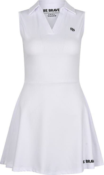 BB - Tennisjurk – Collardress – L – Wit – Inclusief short en zakken