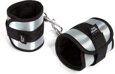 Fifty Shades Handboeien - Fluweel - Zilver/ Zwart