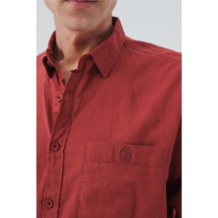 Heren Regular-Fit Katoenen Poplin Overhemd