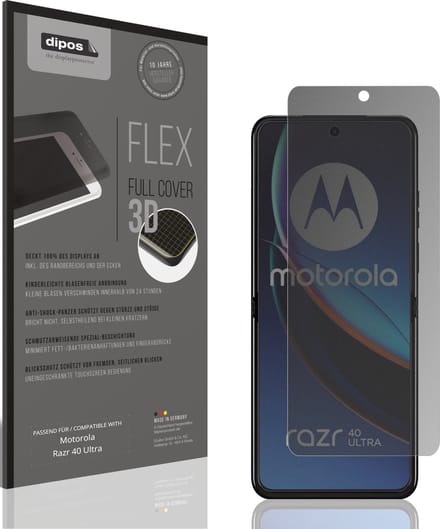dipos FLEX – Matte Privacy Screenprotector geschikt voor Motorola Razr 40 Ultra | Volledige Schermbescherming | Case-Friendly