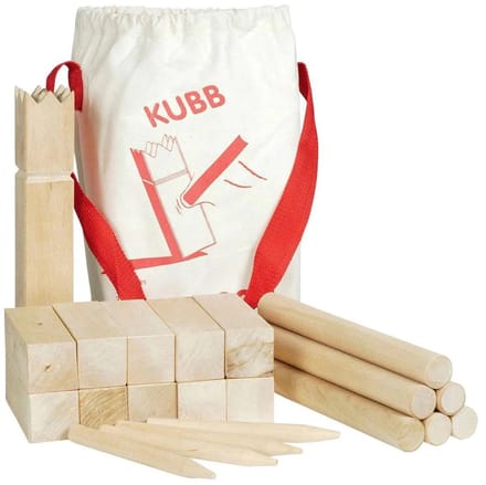 Goki Kubb Vikingschaakspel Koning 6.5x6.5x30cm