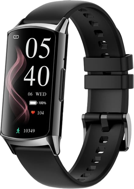 Kiraal Diva - Stijlvolle Activity Tracker - Functioneel - Android & iOS - Siliconen - Zwart