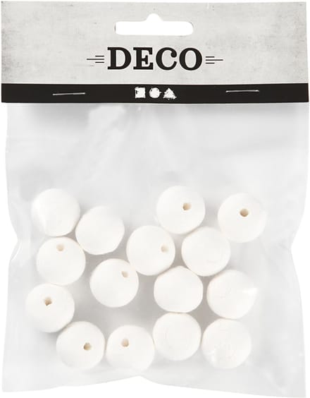 Ballen, d 20 mm, wit, 15 stuk/ 1 doos