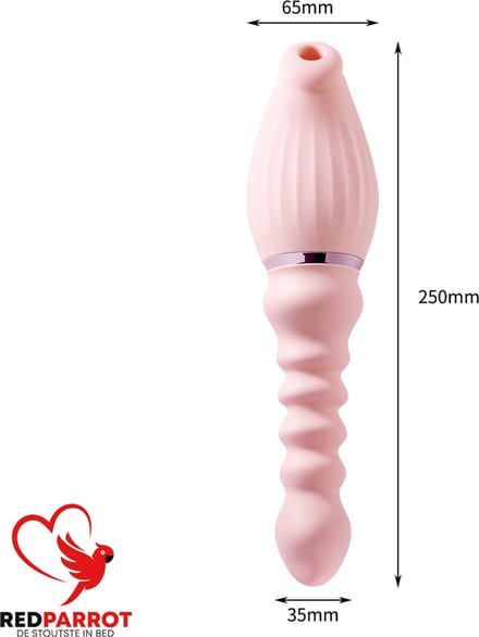 Luchtdruk en Thrusting dildo - Vibrator - 3 in 1 - Waterdicht - USB