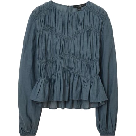 AllSaints Melani Top Dark Slate Blue Taglia: 2 | Maglie a manica lunga Outlet | Donna | Blu