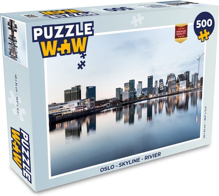 Puzzel Oslo - Skyline - Rivier - Legpuzzel - Puzzel 500 stukjes