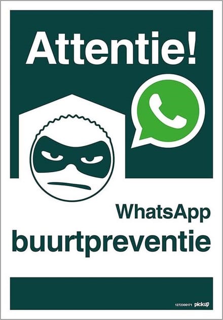 Pickup bord 23x33 cm Combinatie - WhatsApp Buurtpreventie