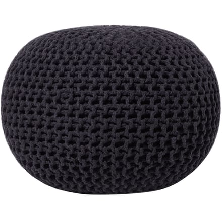 CONRAD - Poef - Zwart - 50 cm - Katoen