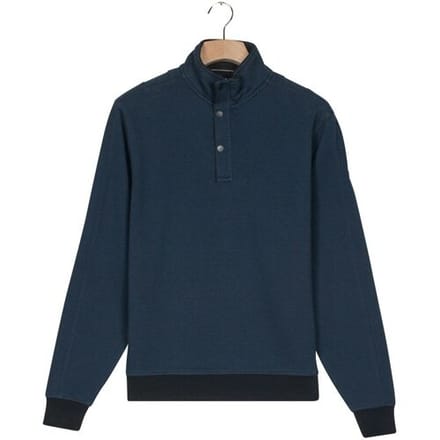 Baileys Trui Half Zip And Press Buttons Collar Jacquard Subtle Texture Sweat Navy / male