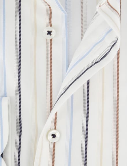 Overhemd Eterna 1863 modern fit wit streepjes