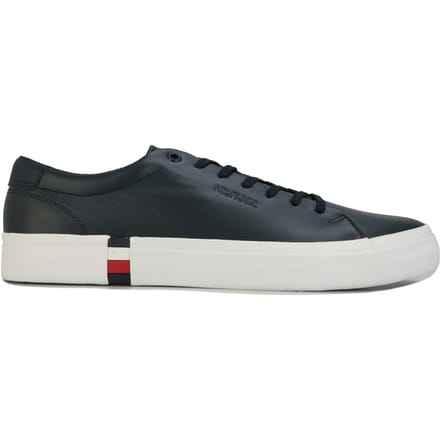 Heren Tommy Hilfiger Modern Vulc Leather Trainers in Navy