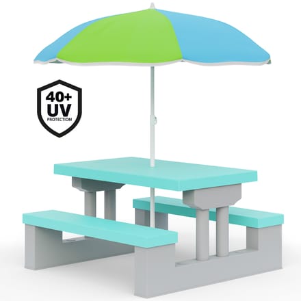 Spielwerk Kinder Tuinset – Incl. Parasol UV-bescherming - Mint Grijs