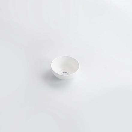 QeramiQ Dely Waskom - 20x20x9cm - rond - keramiek - mat wit