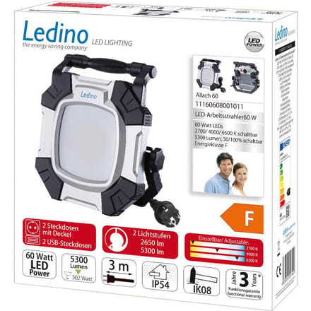 Ledino Schijnwerper Allach 60 CCT 2-staps schakelaar