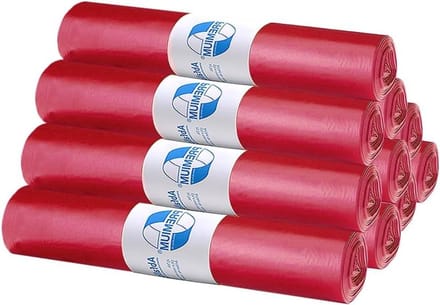 Afvalzakken - Vuilniszakken - Afval Scheiden - Scheurvast LDPE - 120 Liter - Rood