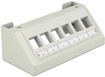 Multimedia Panel voor 6 Keystone modules / grijs