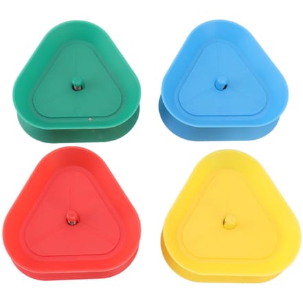 4 stuks Speelkaarthouder Plastic Driehoekig Vormgegeven Veerontwerp Handsfree Pokerkaarthouder blue