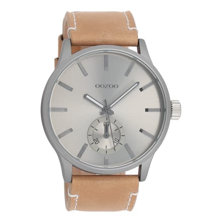 Titanium OOZOO horloge met zand leren band - C9081