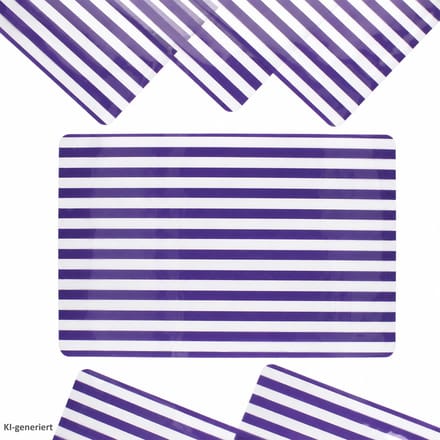 Set van 6 CADO placemats paars-transparant 43 x 28,5 cm rechthoekig – 10892