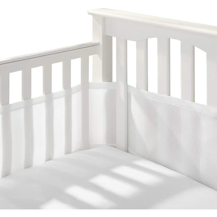 Ensemble de 2 tours de lit pour bébé, doublure en maille respirante et anti-collision blanc
