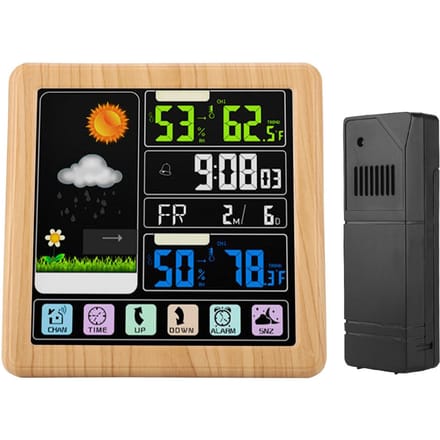 TS 3310 Volledig Touchscreen Draadloze Weerklok Multifunctioneel beige