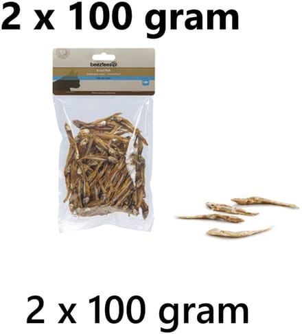 ** 2 X **Beeztees - kattensnack - gedroogde visjes - 100 gram = 200 gram