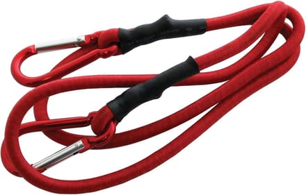 Elastisch Koord - Spanband met Haken - Lading Vastzetten - Veren Karabiners - 120cm 8mm - Rood
