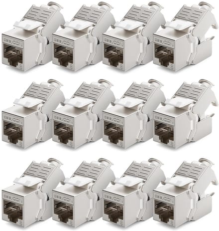 CAT 8 Keystone Jack Module STP RJ45 Netwerkconnector voor Patchpaneel en Keystone Houder 40 Gbps