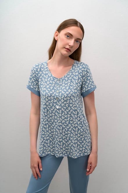 Vamp! Pyama voor dames Micromodal Blue Serene 16079/589 M