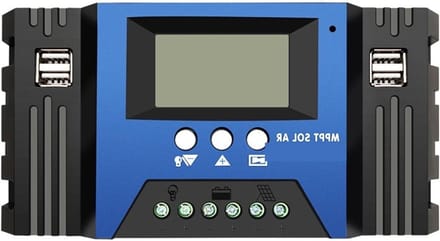Solar Laadregelaar - MPPT Controller - Energie Beheer - LCD Display Instelbaar - 100A 12V 24V - Zwart