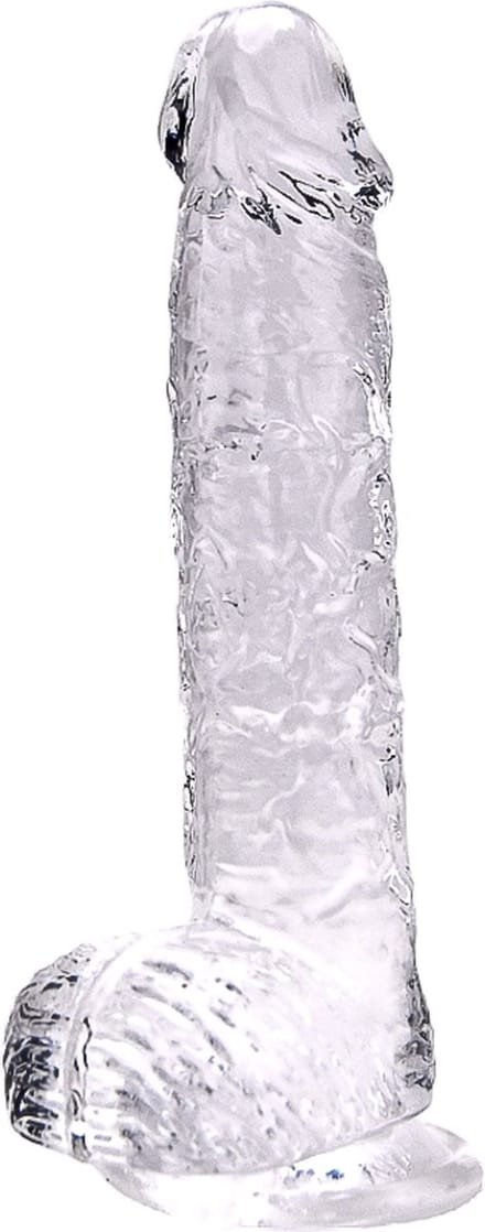 Power Escorts - 9 Inch Insertable Clear Realistic Dildo With Balls - 24 CM