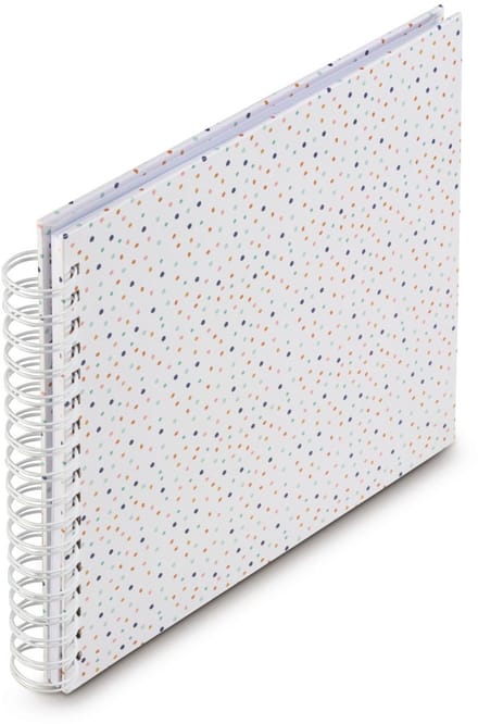 Spiraalalbum Confetti, 28x24 cm, 50 witte pagina's
