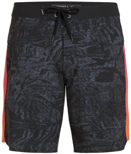 O'Neill Heren Boardshort Lang Zwemshort Hyperfreak Tech Panel 19'' Zwart/Roze/Oranje - Maat 31