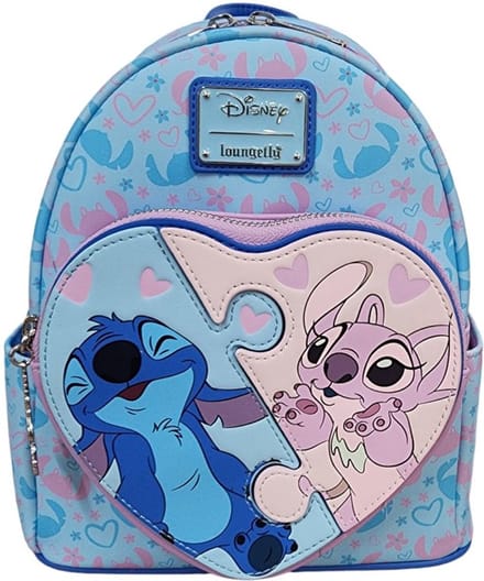 Disney Loungefly Backpack Stitch and Angel Puzzle Pieces