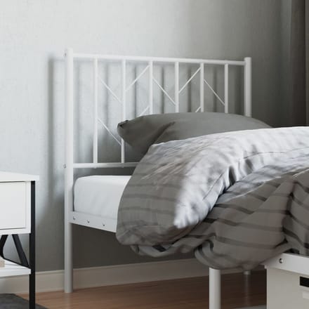 vidaXL Vervangend hoofdbord 80 cm metaal wit