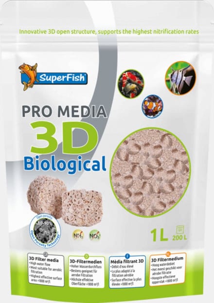 Superfish Pro Media 3d - Filtermateriaal - 1000 ml