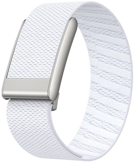 Nylon bandje - geschikt voor WHOOP 5.0 - elastisch met houder - wit