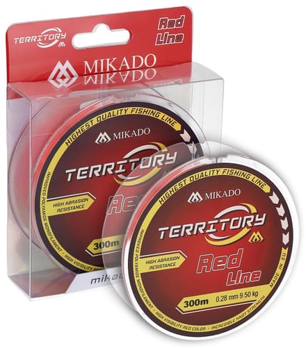 Nylon Karperlijn 0,30 mm – 10,9 kg – 300 m – Rood – Karper – Mikado