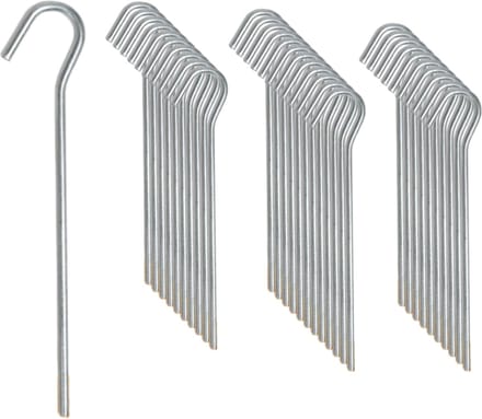 Tentharing | Grondpen | 30 Stuks | Ø5 x 230mm / 30mm | Stalen Staaf | Stormharing RVS