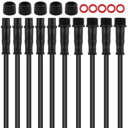 Waterdichte 2-polige connectoren set - 5 stuks voor LED, auto, boot, en motorfiets