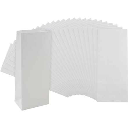 Papier-Blokbodemtas - Wit