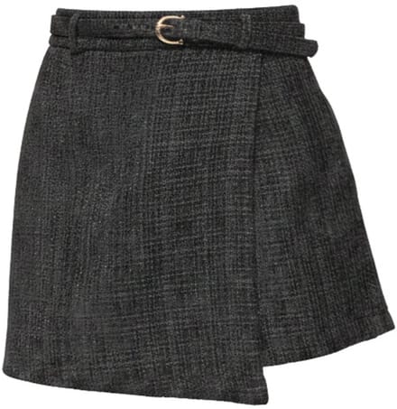 OMBRE Rok - Slim Fit - Viscose - Rits Zwart M