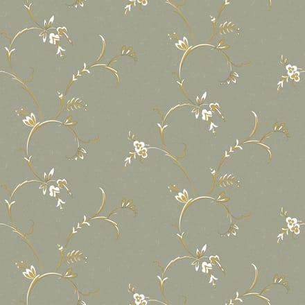 Duro Vliesbehang 523-03 - Gammalsvenska klassiker - Botanisch Groen - 53cm x 10.05m