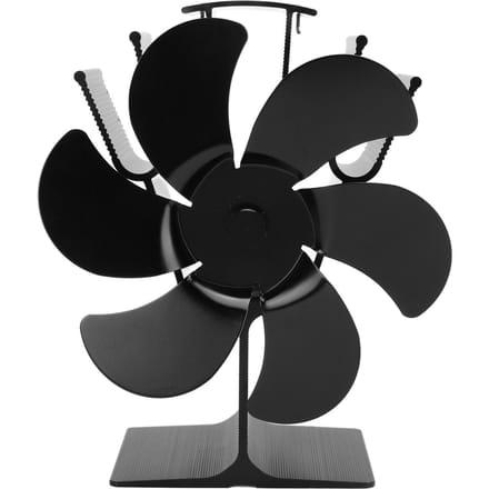 Ventilateur de cheminée alimenté par la chaleur, non électrique, démarrage automatique, résistant aux hautes températures black